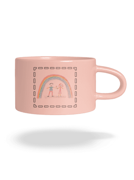 Dětské kresby - nahraj vlastní hrnek makronka Pink Macaron