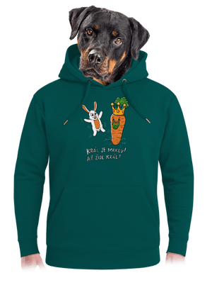 Král je mrkev, ať žije král unisex mikina premium Emerald Green