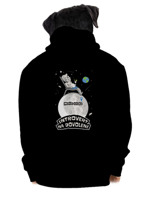 Introvert na dovolené pánská mikina na zip Black