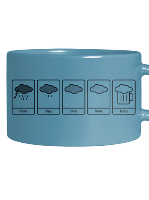 Předpověď počasí hrnek makronka Blue Macaron