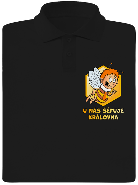 Včelí královna pánská polokošile Black