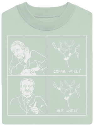 Cimrman: Copak jmelí unisex mikina bez kapuce Blush Mint