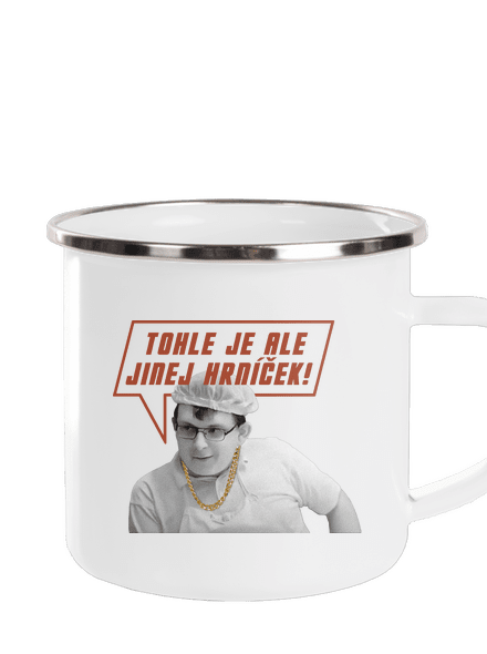 B18: Jinej hrníček plecháček White