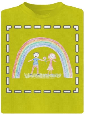 Dětské kresby - nahraj vlastní dětské sportovní tričko Neon Yellow