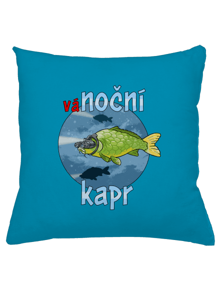 Vánoční kapr polštář Blue Turquoise