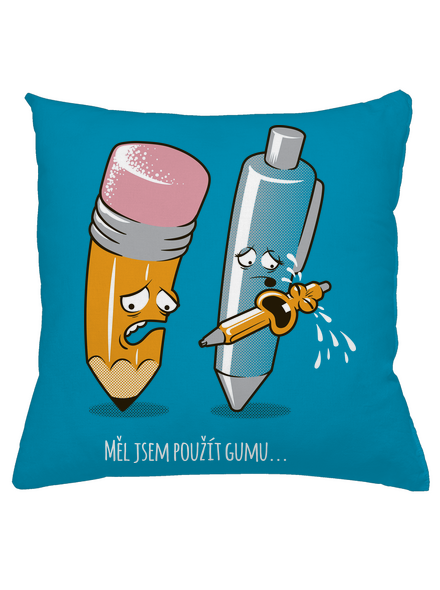 Používej gumu polštář Blue Turquoise