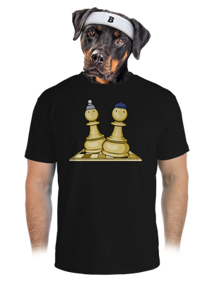 Šach a Mat pánské sportovní tričko Black