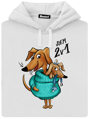 Jsem dva v jednom dámská mikina klokanka White