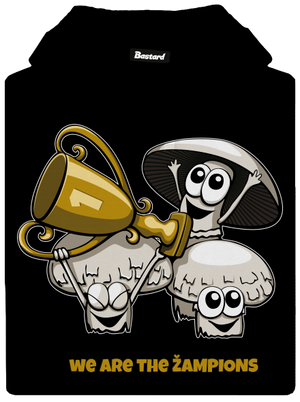 Žampioni pánská mikina klokanka Black