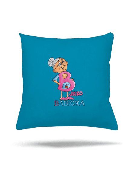 B jako babička polštář Blue Turquoise