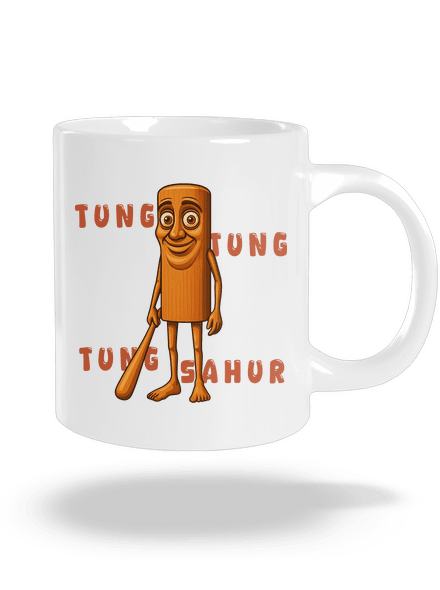 Tung Tung Tung Sahur – Italian Brainrot velký hrnek White