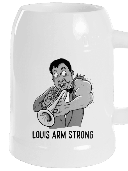 Louis Armstrong půllitr White