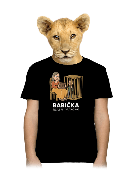 Babička hlídačka dětské tričko Black
