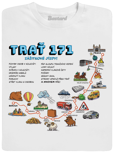 Trať 171 dětské tričko White