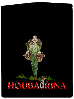 Houbadřina pánská mikina na zip Black