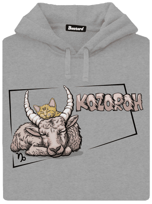 Kočičí horoskop: Kozoroh pánská mikina klokanka Light Melange