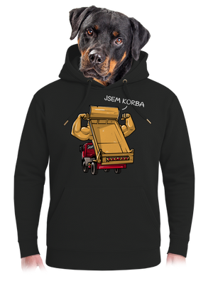 Korba unisex mikina premium Dark Black