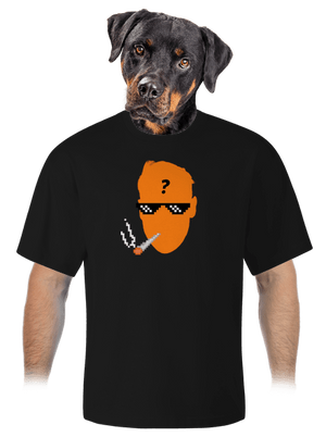 Thug life unisex tričko oversized Black