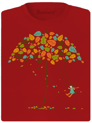 Radost z podzimu dámské sportovní tričko Red Mal