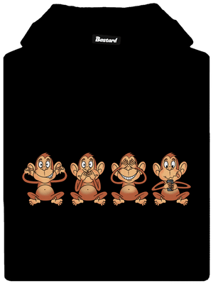 Opička s mobilem dámská mikina klokanka Black