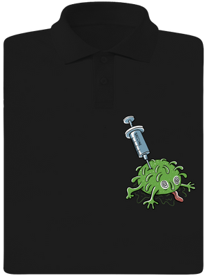 Zapíchlý covid pánská polokošile Black