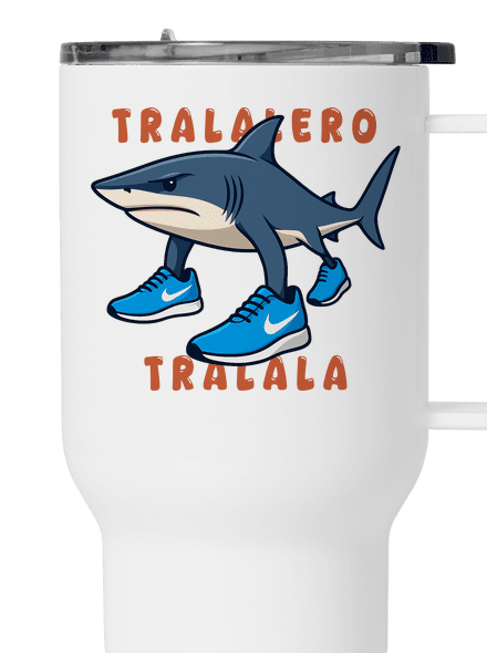 Tralalero Tralala – Italian Brainrot termohrnek White