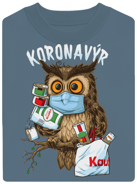 Koronavýr unisex mikina bez kapuce Nordic Blue