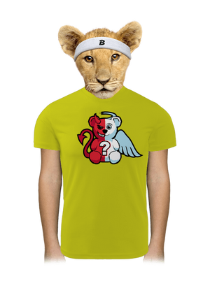 Anděl vs. ďábel dětské sportovní tričko Neon Yellow