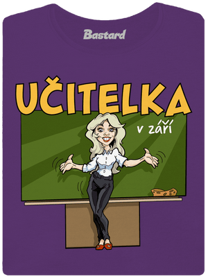 Učitelka v září dámské tričko premium Purple