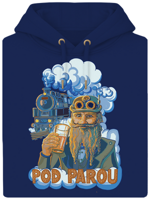 Pod parou unisex mikina premium Navy