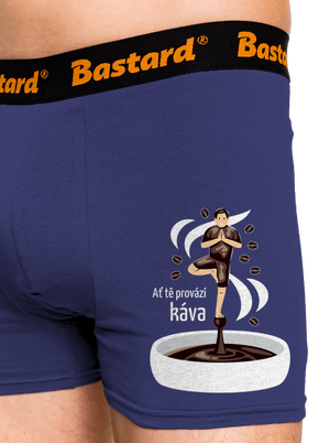 Káva provází boxerky Blue Navy