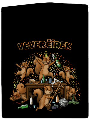 Veverčírek dámská mikina na zip Black