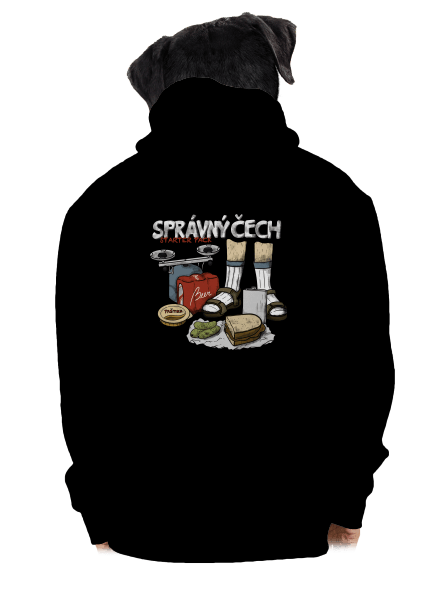 Správný Čech pánská mikina na zip Black