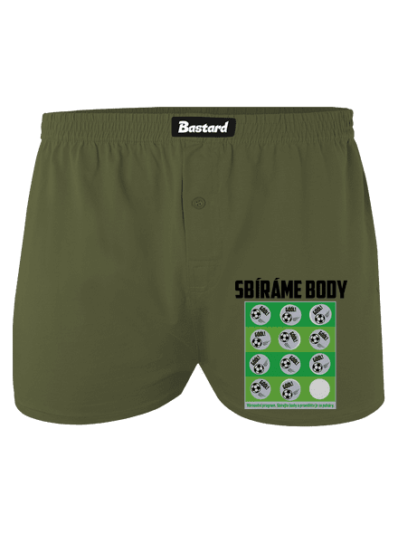 Sbíráme body - fotbal pánské trenky Khaki