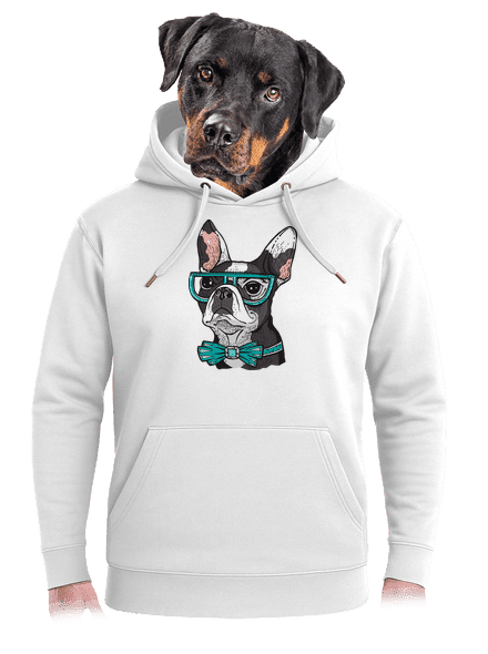 Francouzský džentlmen unisex mikina premium Snowwhite