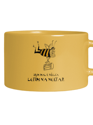 Malá včelka hrnek makronka Yellow Macaron