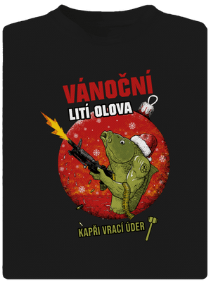 Vánoční lití olova dětské sportovní tričko Black