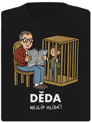 Děda hlídá dámské sportovní tričko Black