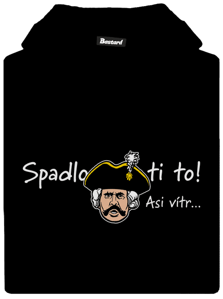 Spadlo ti to dětská mikina klokanka Black