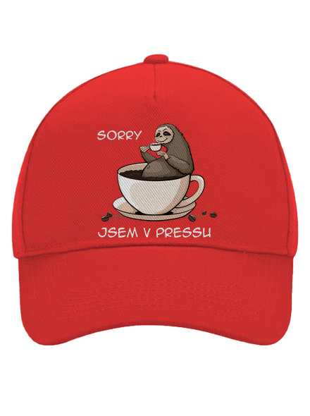 V pressu kšiltovka baseballka Classic Red
