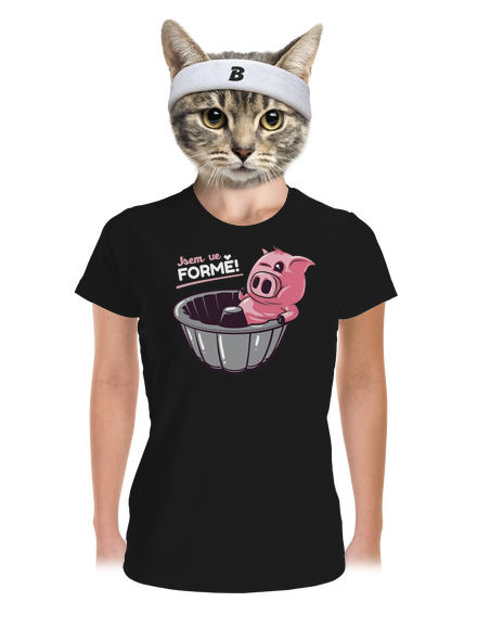 Ve formě dámské sportovní tričko Black