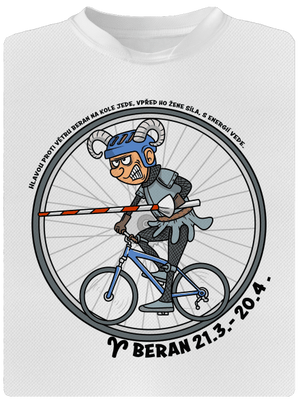 Cyklistický horoskop: Beran dětské sportovní tričko White