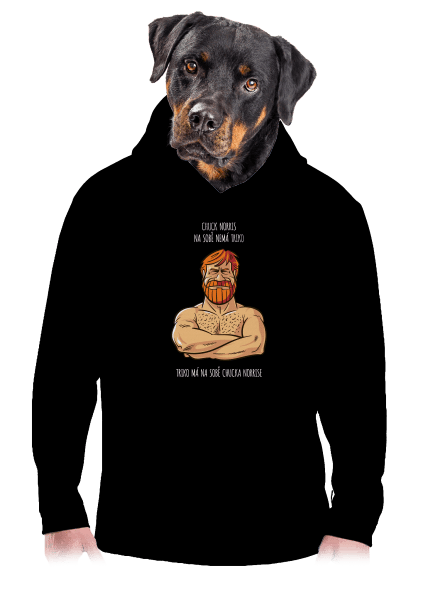 Chuck Norris pánská mikina klokanka Black
