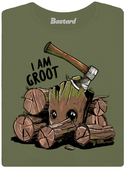 I Am Groot dámské tričko Khaki