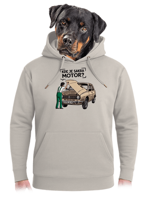 Kde je motor? unisex mikina premium Pastel Macchiato