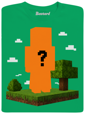 Minecraft z vlastní fotky dětské tričko Kelly Green