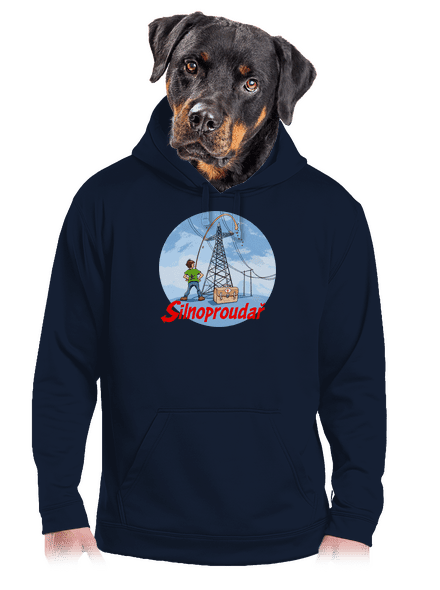 Silnoproudař pánská mikina klokanka Navy