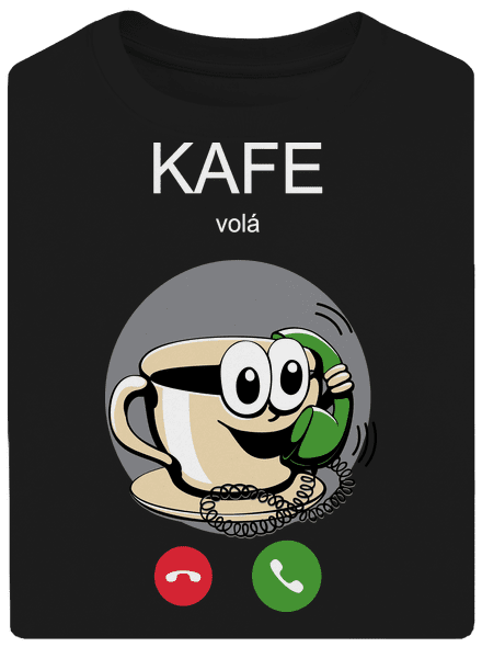 Kafe volá unisex tričko oversized Black