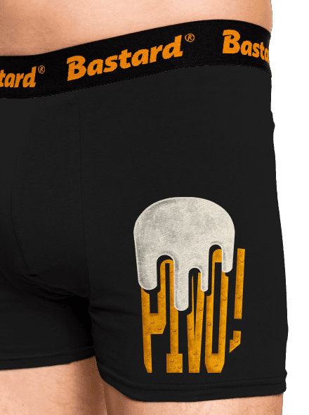 Nápis Pivo boxerky Black