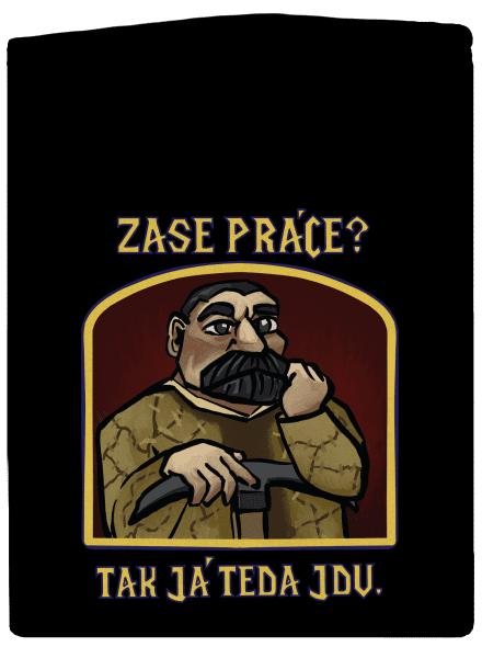 Zase práce? pánská mikina na zip Black